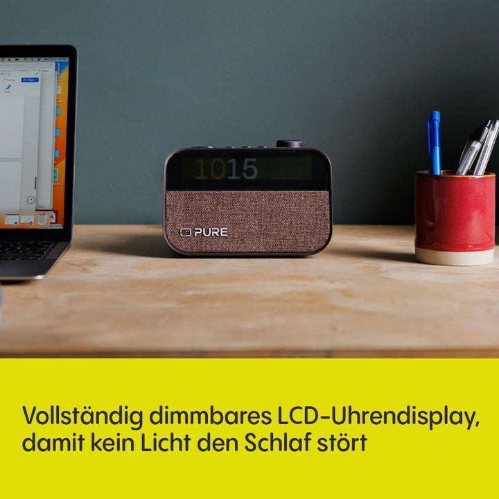 Pure Moment Charge – Radiowecker mit Wireless-Ladepad, DAB+/FM, Bluetooth, natürlichen Klängen, Whit