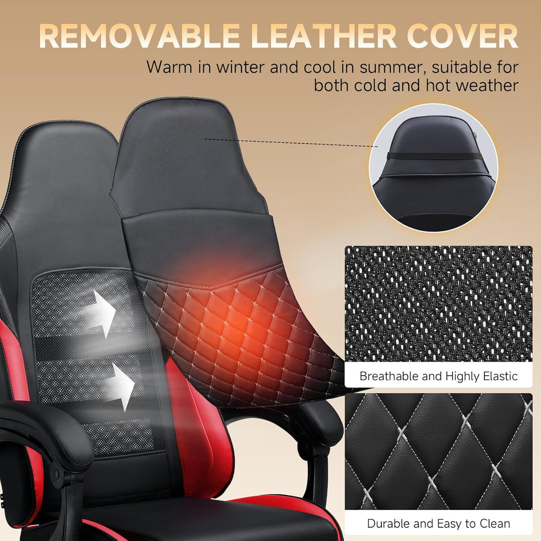GTPLAYER Gaming Stuhl, Gaming Chair, Ergonomischer Höhenverstellbarer Bürostuhl, Zweckmässig für Win