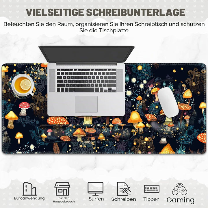 Gaming-Mauspad, grosse Schreibtischunterlage, niedlicher Schreibtischunterlage, 4-in-1 XXL-Mauspad +