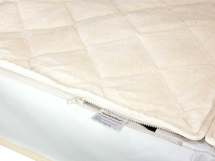 Frottee Wasserbettbezug Auflage Bezug Baumwolle für Wasserbett Rundumbezug (100 x 200 cm), 100 x 200