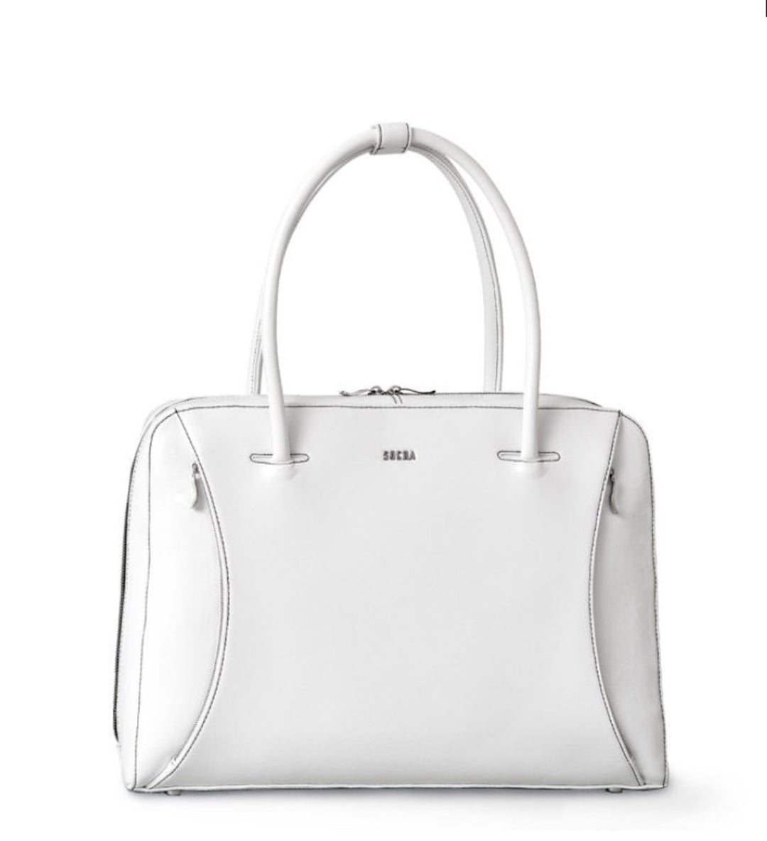 Bowatex Damen Business Laptoptasche Aktentasche Tasche Weiss bis 15,6 Zoll Socha