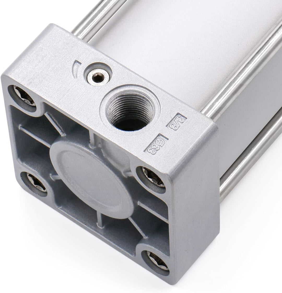 Heschen Pneumatischer Standard-Luftdruckzylinder, SC 63-400, PT3/8 Anschluss, 63mm Bohrung, 400mm Hu