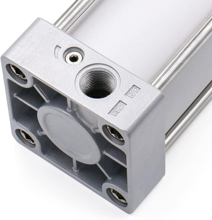 Heschen Pneumatischer Standard-Luftdruckzylinder, SC 63-400, PT3/8 Anschluss, 63mm Bohrung, 400mm Hu