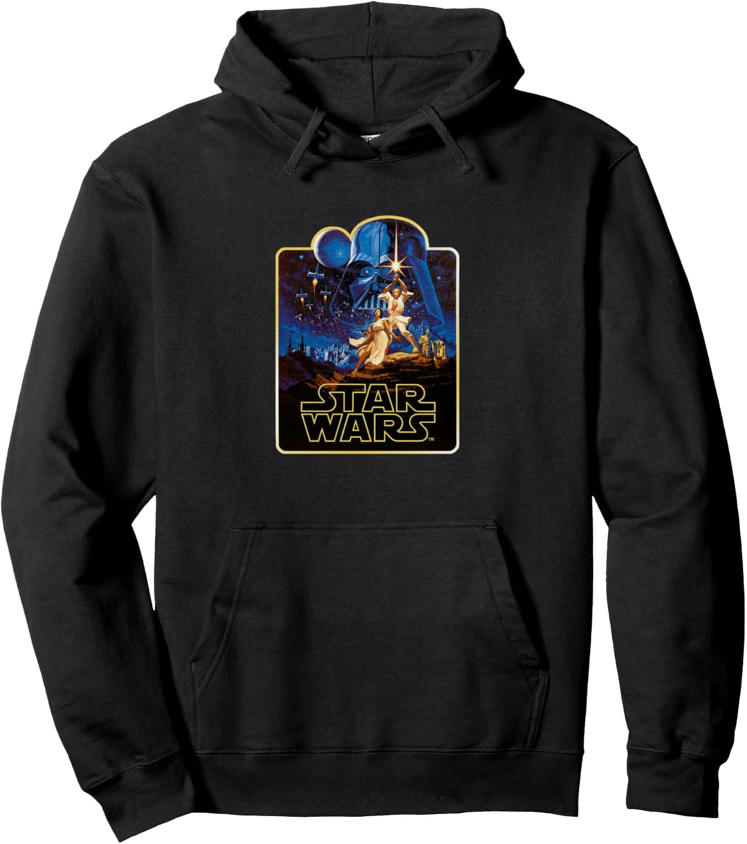 Star Wars A New Hope Luke & Leia Vintage Poster Pullover Hoodie