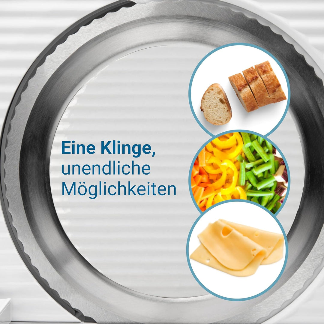 EUREL RS42 Allesschneider | Made in Europa I platzsparend klappbar Elektrischer Schneidemaschine, Br
