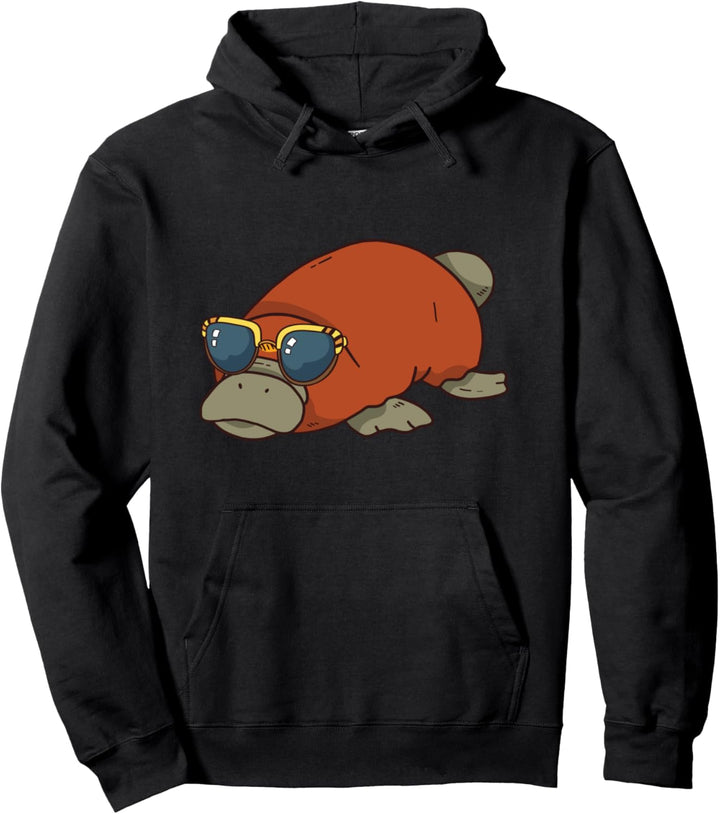 Niedliches Schnabeltier mit Sonnenbrillen-Outfit Love Platypuses Pullover Hoodie