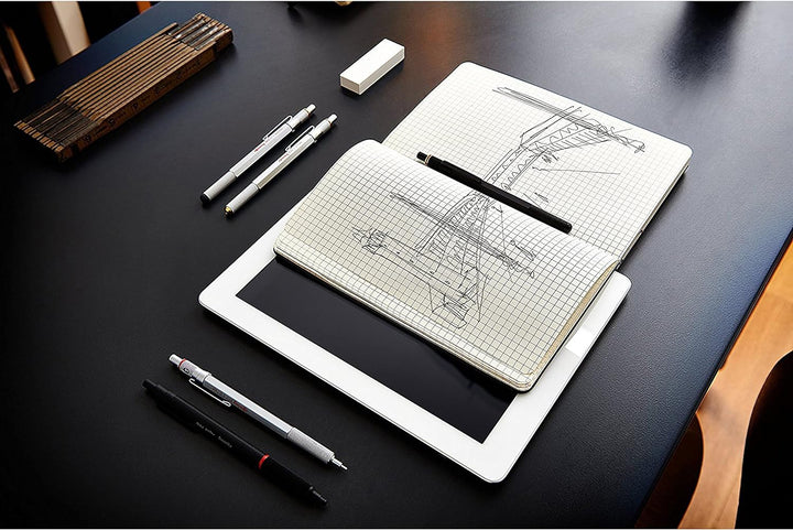 rOtring 600 Druckbleistift | 0,7 mm | schwarz | Ergonomisches Vollmetallgehäuse 1 Stück (1er Pack) M