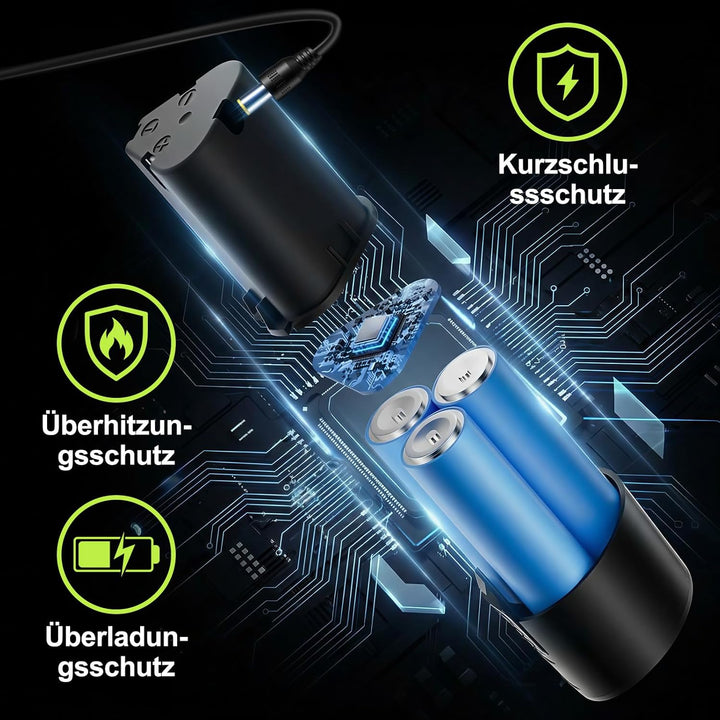 12V klein Akkuschrauber Set, Akku bohrschrauber mit 2 * 2000 mAh Akkus, 3/8" Bohrfutter, 18+1 Drehmo