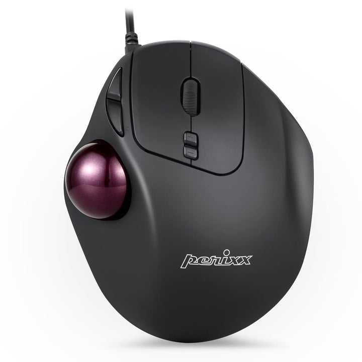 Perixx PERIMICE-517 Ergonomische Maus mit Trackball - 400/1000 DPI - Kabelgebunden, Kabelgebunden