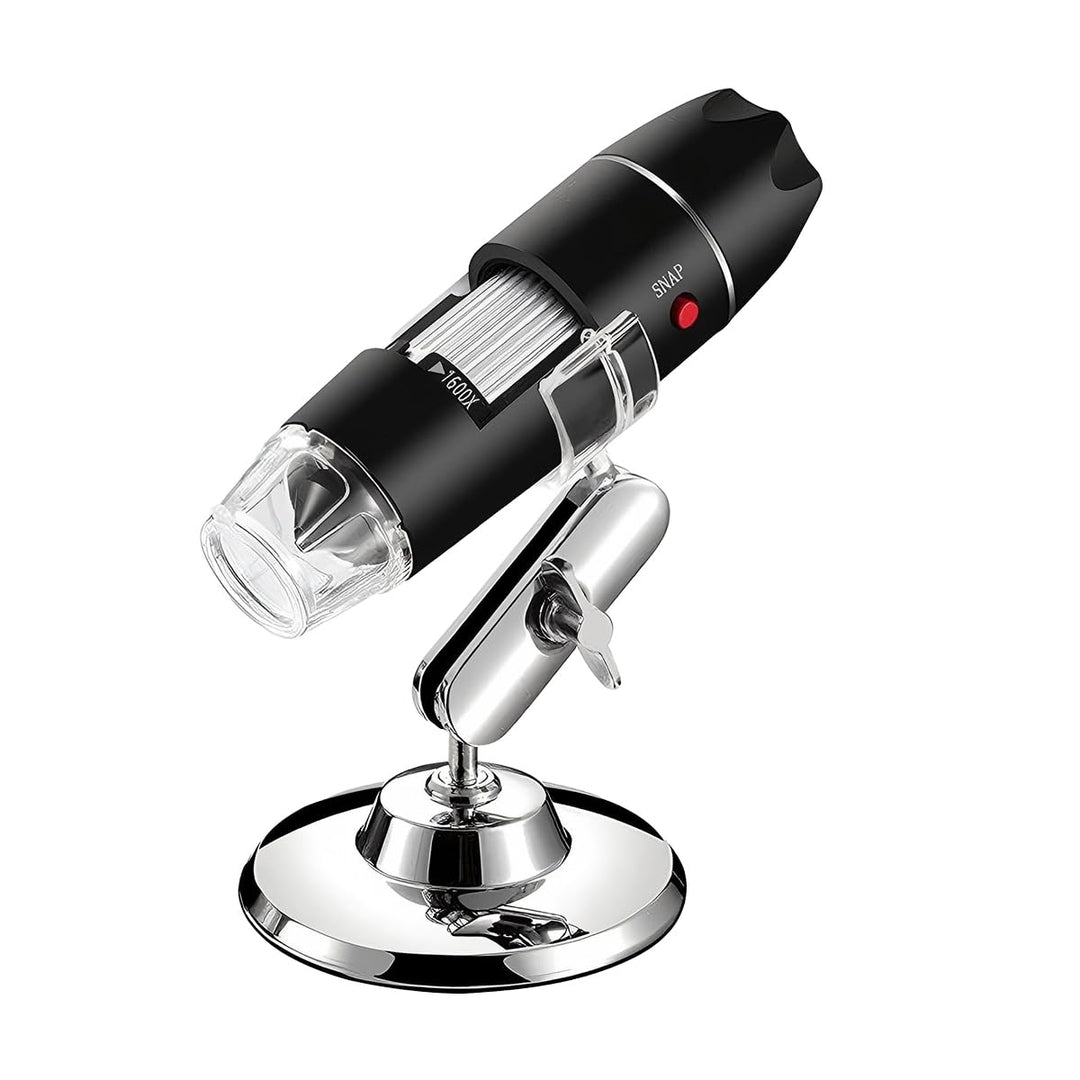 Digitales USB-Mikroskop 50X-1600X – WiFi/kabelgebundene HD-Kamera mit 8 LEDs für Android und Windows