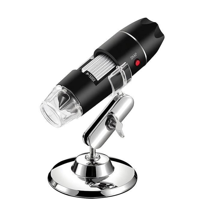 Digitales USB-Mikroskop 50X-1600X – WiFi/kabelgebundene HD-Kamera mit 8 LEDs für Android und Windows