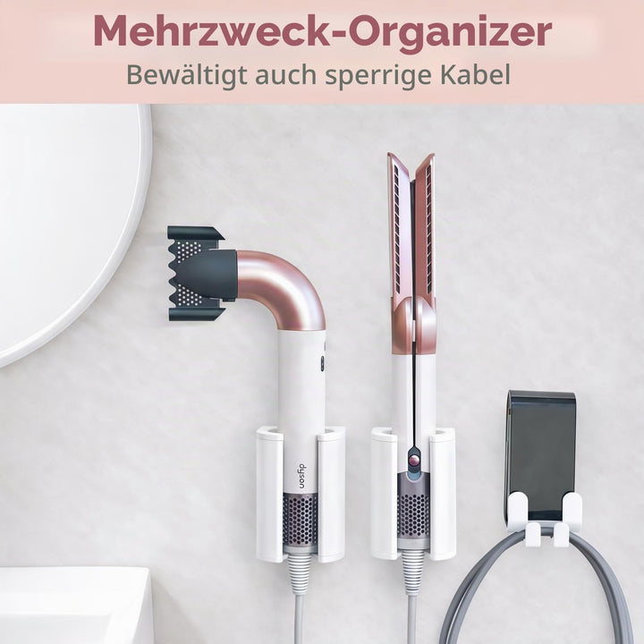 Glätteisen Halterung, Aluminium Fönhalter Ohne Bohren , Wand Ohne Bohren Dyson Airstraight Halter Ko