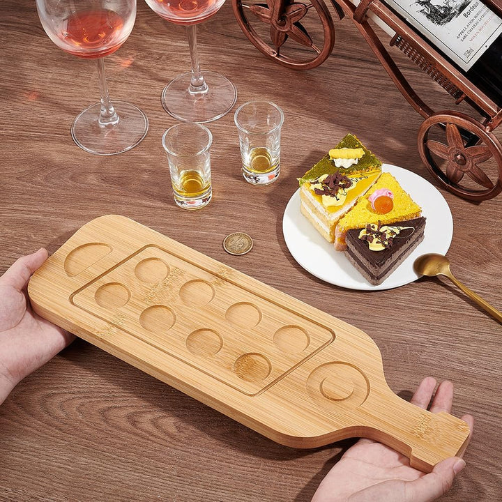 UNICRAFTALE 1 Stück Tequila Shot Board Schnapsglashalter Display Mit 8 Schnapsgläsern Weinglashalter
