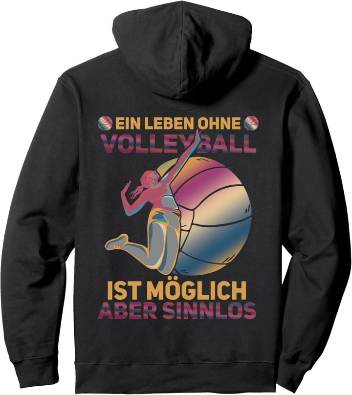 Beachvolleyball Damen, Leben Ohne Volleyball Pullover Hoodie