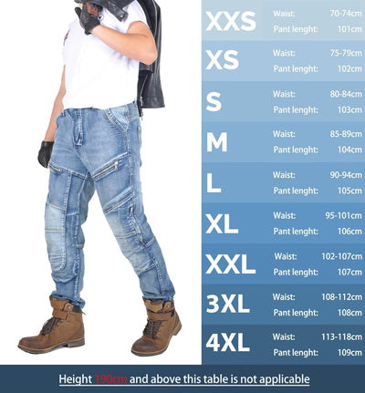 oFzimTo Motorradhose Herren/Damen, Aramid-Gewebe Stretch Jeans Hosen Herren/Damen, Motorrad Hosen mi