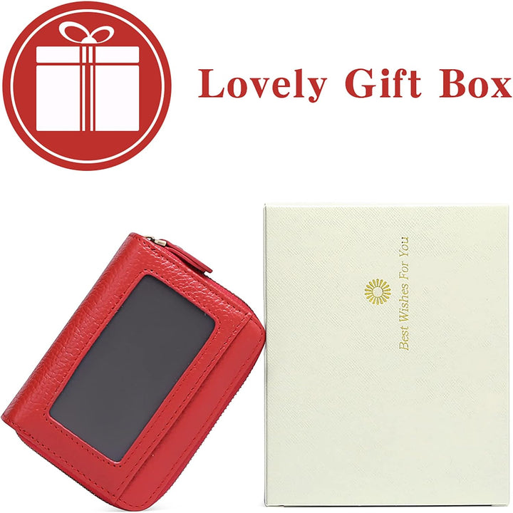 GAEKEAO Damen Geldbörse klein aus Echtes Leder, Geldbeutel für Frauen mit RFID-Schutz, Mini Damen Po