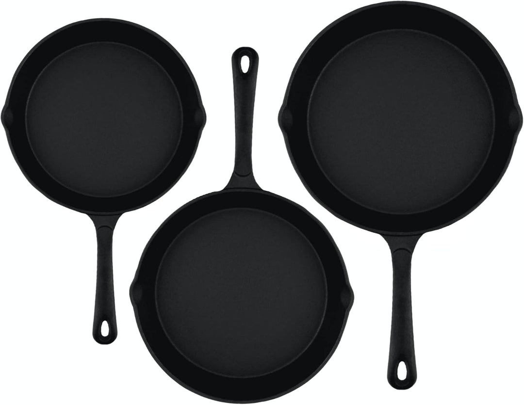 BBQ-Toro Gusseisen Brat- und Steak Pfannen Set mit PRO3+ Beschichtung | Ultimate Serie | Ø 16 cm, Ø