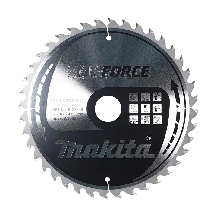 Makita MakForce Saegeblatt, 210 x 30 mm, 40Z, B-32356