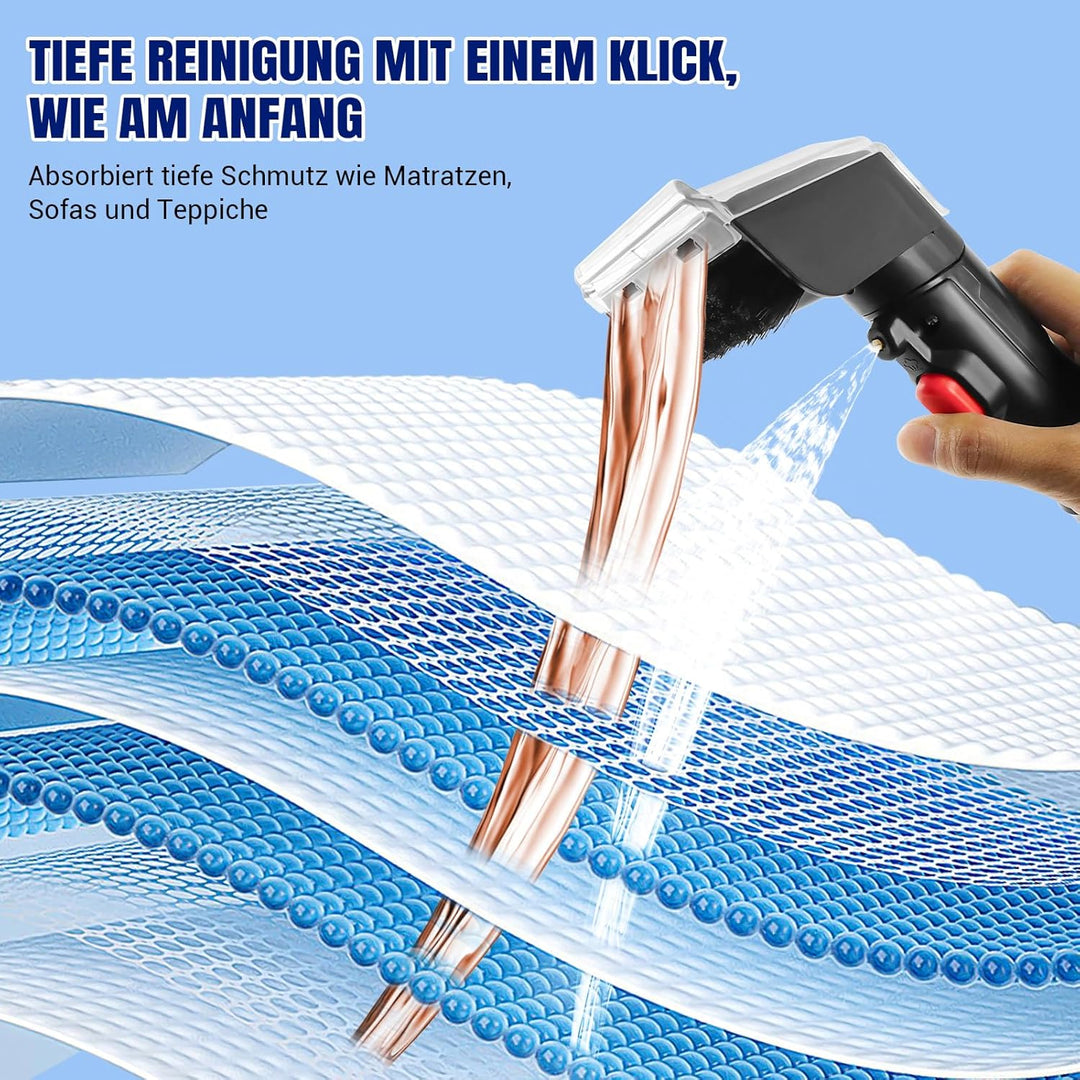 Waschsauger Teppichreiniger, 450W 15kPa Polsterreiniger Gerät 1,2+0,6L, Carpet Cleaner Auto Sofa Rei
