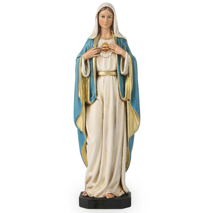 BC katholische Unbefleckte Herz-Maria-Figur, Maria-Statuen, handbemalte katholische Geschenke, 15,2