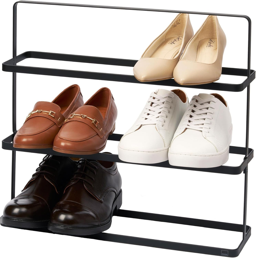 Shoe Rack Wide - Tower - black Schwarz, Schwarz