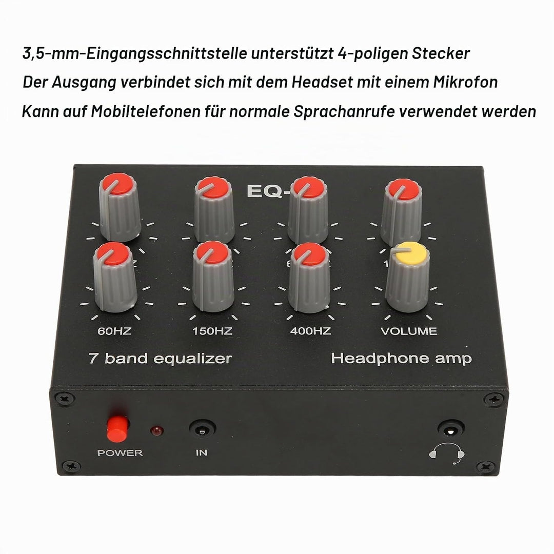 Focket EQ 7 Band Car Audio Graphic Equalizer, 12dB High Bass Anpassung Dual Channel Graphic Equalize