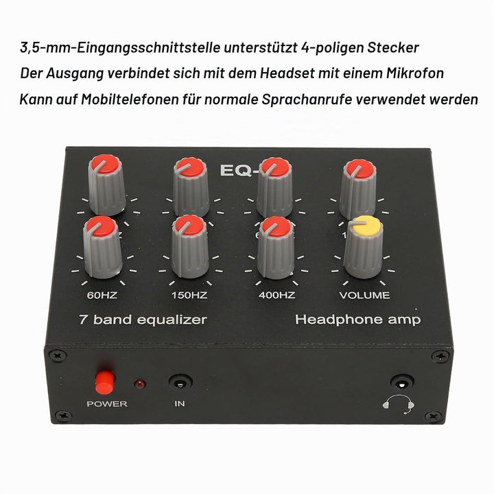 Focket EQ 7 Band Car Audio Graphic Equalizer, 12dB High Bass Anpassung Dual Channel Graphic Equalize