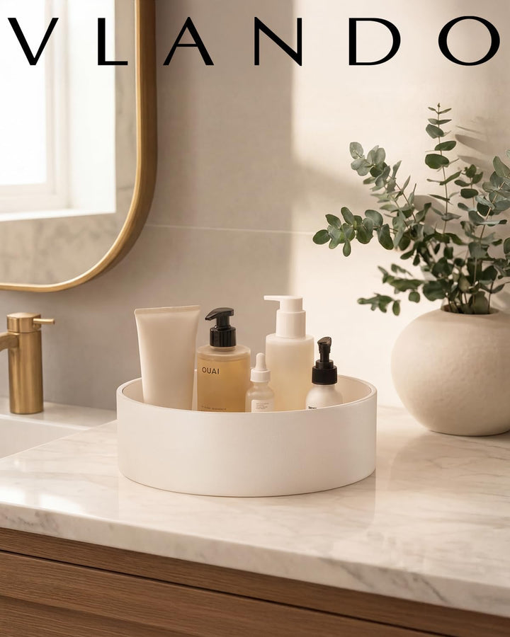 VLANDO Make up Organizer 360° Drehbar, Schminktisch Organizer, Kosmetik Organizer, Badezimmer Organi
