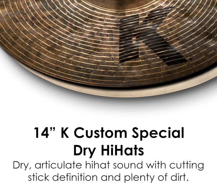 Zildjian K Custom Series - 14" Special Dry Hi-Hat Cymbals - Pair 14 Zoll Pair, 14 Zoll Pair