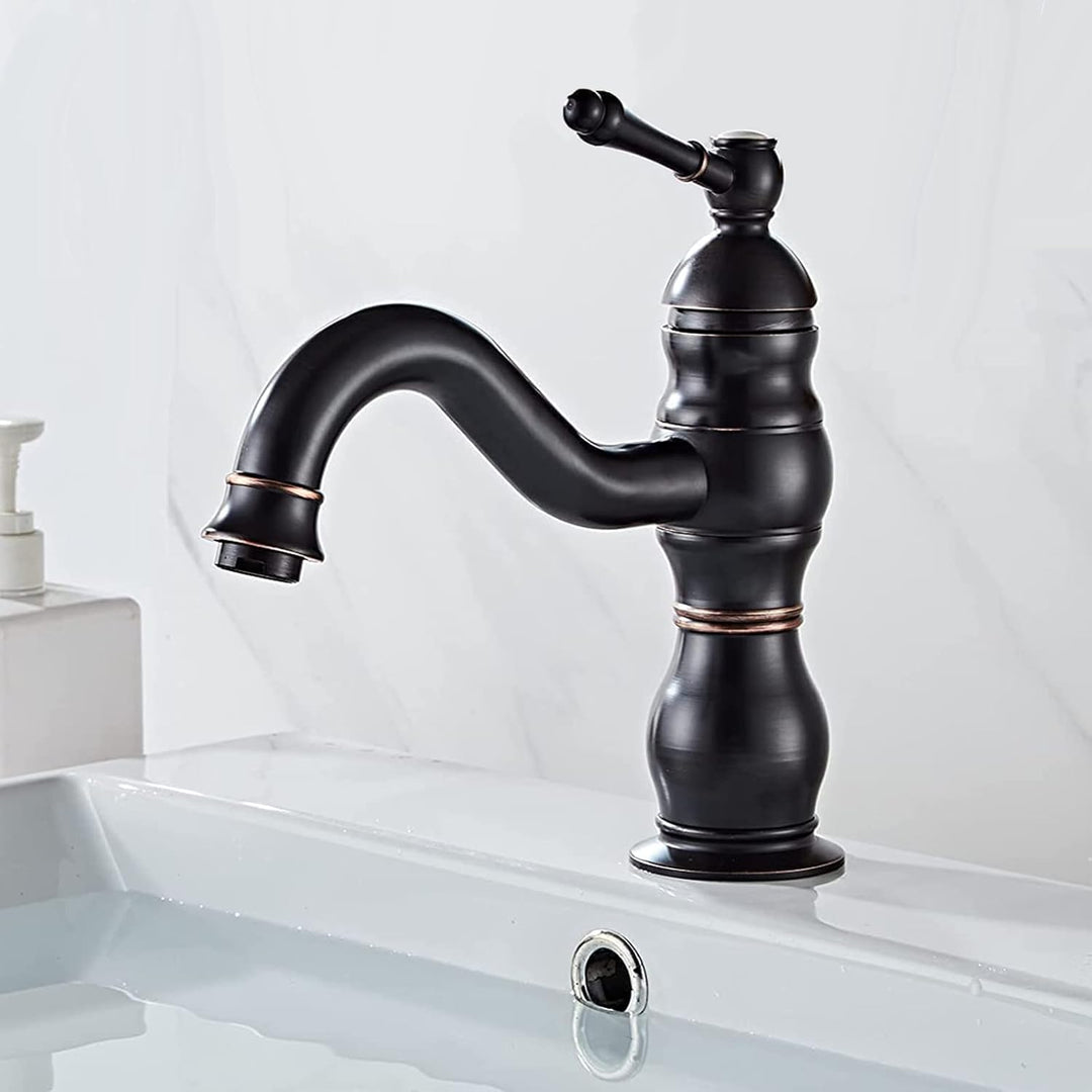 kisimixer Waschtischarmaturen Schwarz Matt Wasserhahn, Armaturen Waschtischarmatur 360°Schwenkbar au