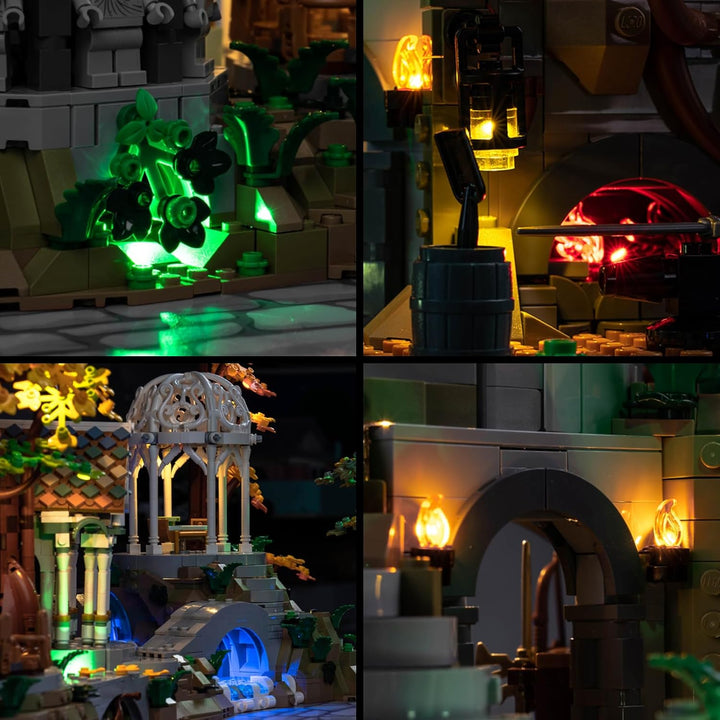 Led Licht Set für Lego 10316 The Lord of The Rings Rivendell (Nur Lichter, Keine Lego-Modelle), Deko
