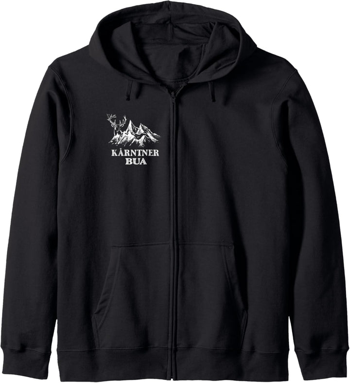 Kärnten T-Shirt Kärntner Bua Hirsch & Berg Herren Kärnten Kapuzenjacke