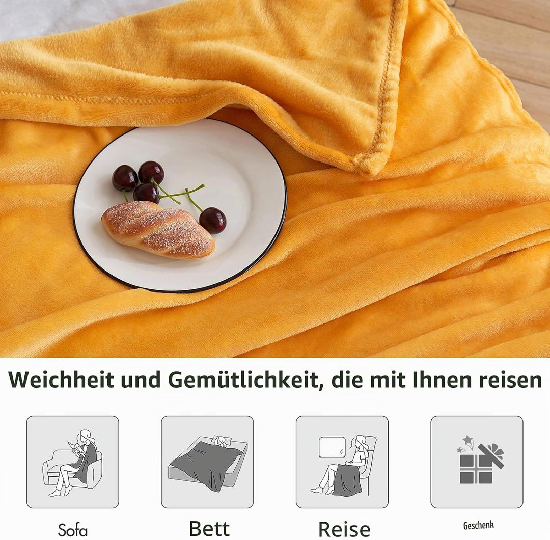 MIULEE Kuscheldecke Flauschig Decke Fleecedecke Wohndecken Couchdecke Flauschig Überwurf Mikrofaser