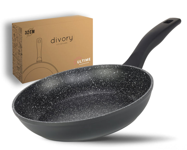 Bratpfanne 32cm Induktion – Antihaft Beschichtete grosse Universalpfanne für alle Herdarten - Sicher