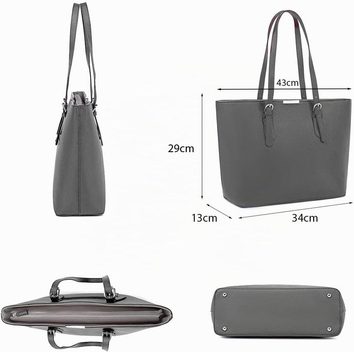 David Jones - Damen Shopper Handtasche - Frau Henkeltasche Grosse Tote PU Leder - Tasche Schultertas