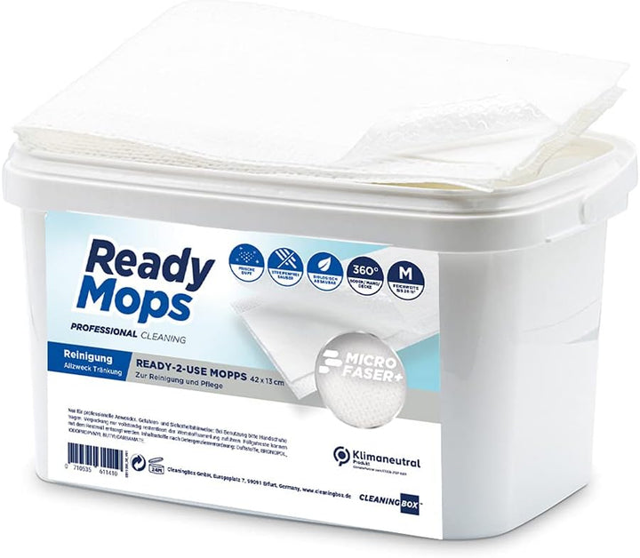 CleaningBox® Feuchte 5-in-1 ReadyMops Reinigungsmopps Bodenwischtücher mit Allzweckreiniger (ohne Wi