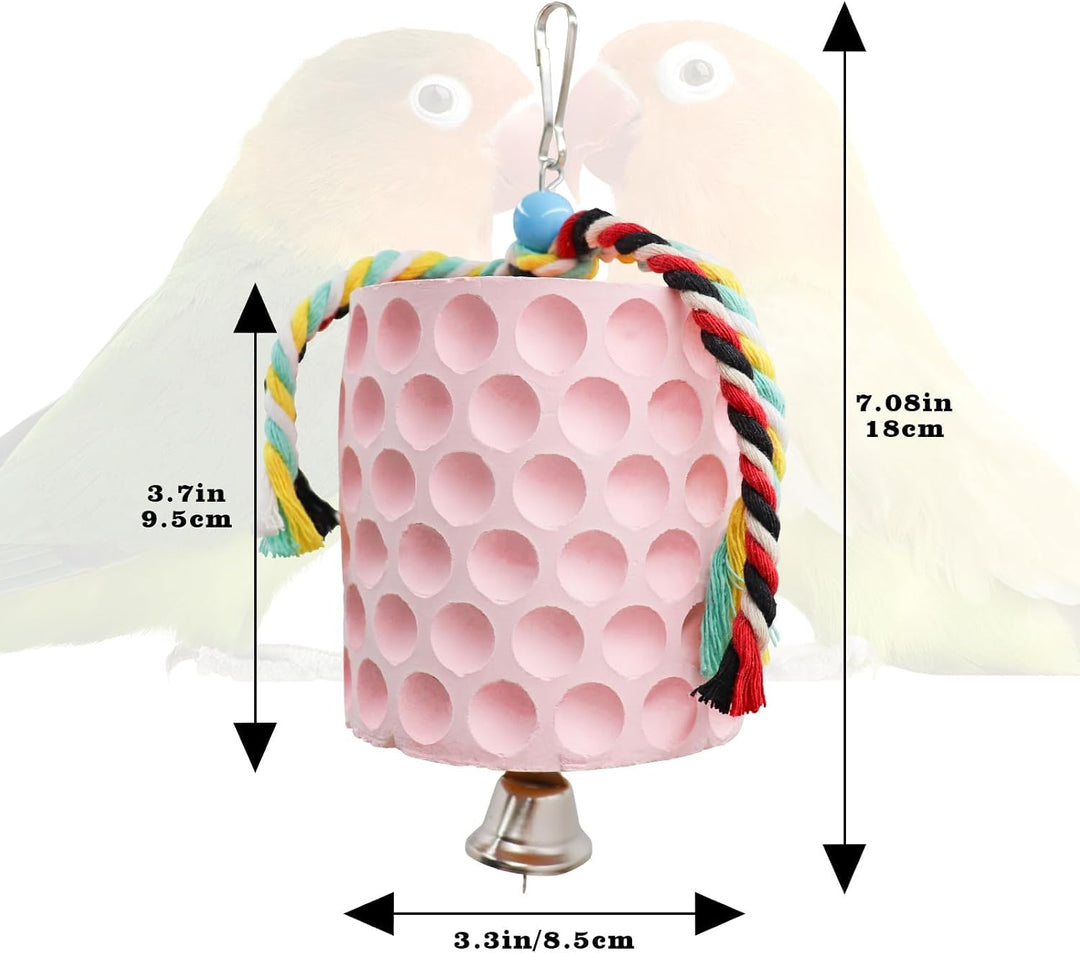 Extra grosser Vogel-Kauspielzeug, Papageien-Schnabel-Schleifstein mit Glocke, Vogelkäfig-Zubehör, Kä
