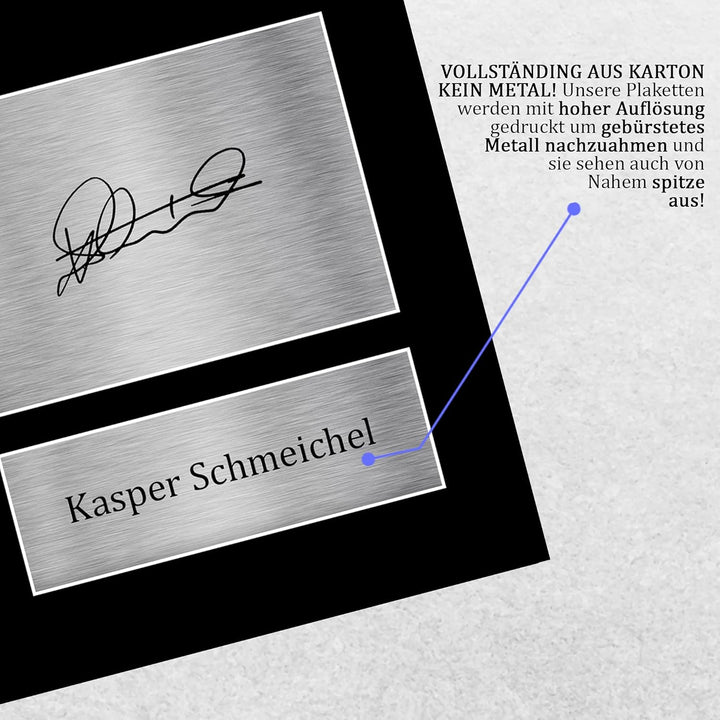 HWC Trading A4 Kasper Schmeichel Leicester City Gifts gedrucktes signiertes Autogramm Bild für Fussb