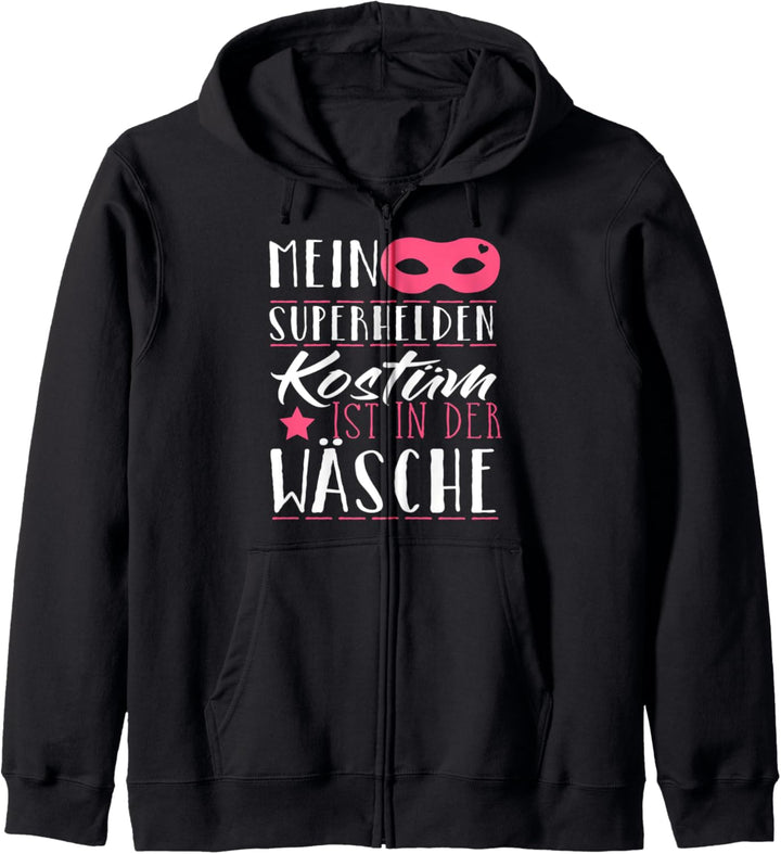 Mein Superhelden Kostüm ist in der Wäsche Lustiges Karneval Kapuzenjacke