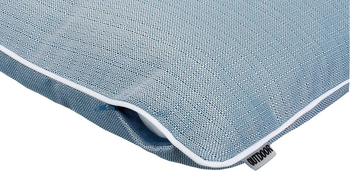 Brandsseller 6er Set Outdoor Kissen 45x45 cm – Wetterfeste Zierkissen mit Paspel in Walzoptik – Wass