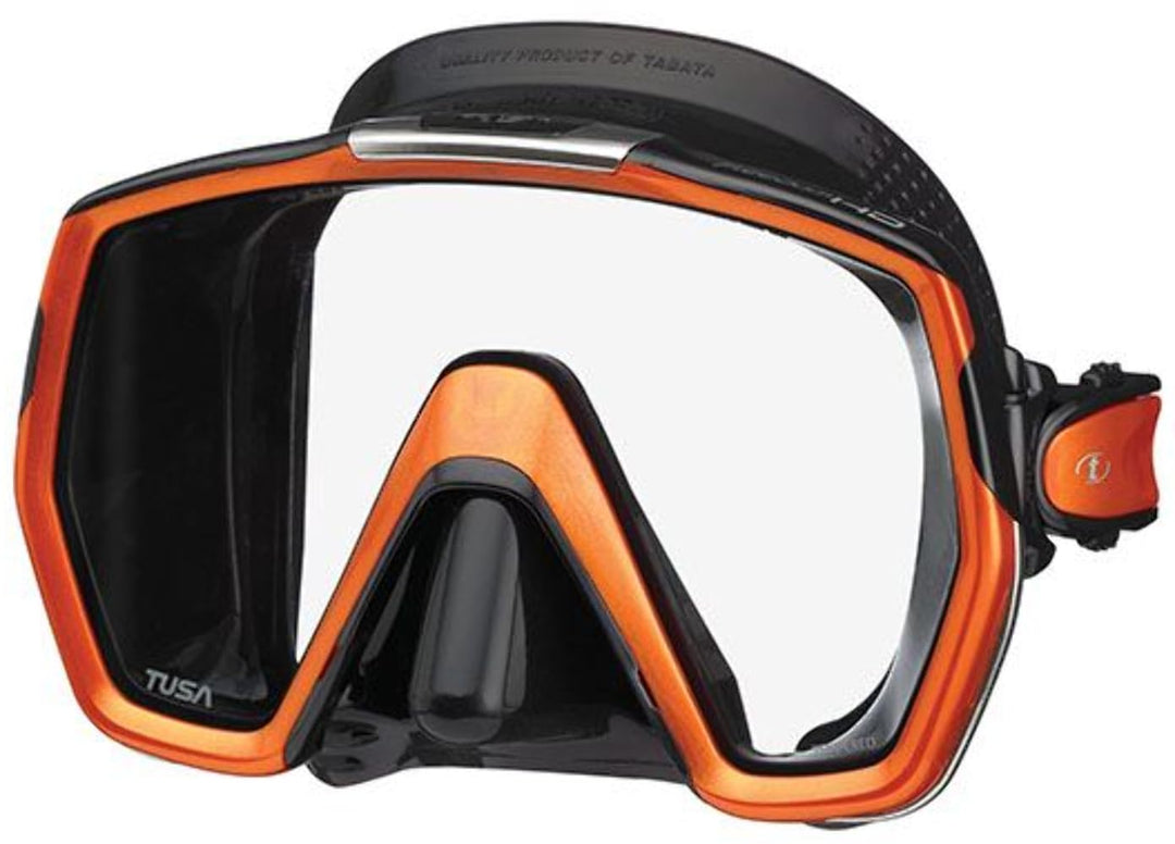 Taucherbrille Tusa Freedom HD - einglas tauchmaske schnorchelmaske erwachsene profi (M-1001) schwarz