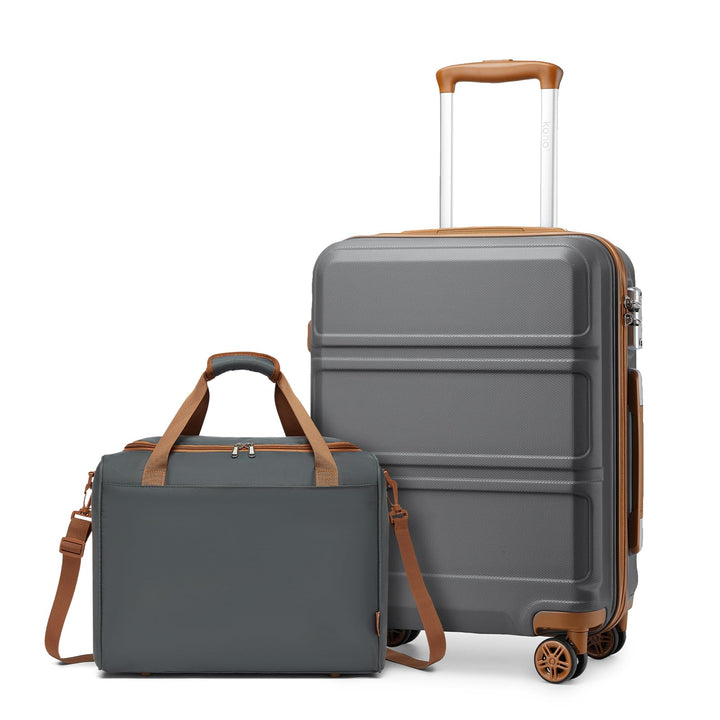 KONO 55cm Handgepäck-Koffer Trolley Set 2 Teilig Gepäcksets, Kleiner Koffer mit Rollen Handgepäck Se