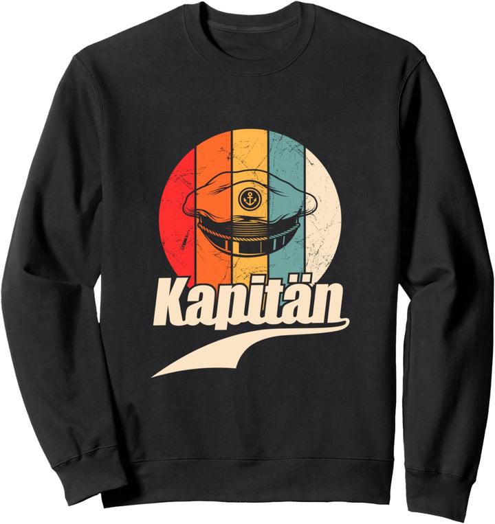 Kapitän Bootsführerschein Kapitänsmütze Bootsbesitzer Segeln Sweatshirt