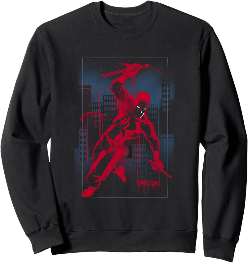 Marvel Daredevil City Skyline Graffiti Sweatshirt