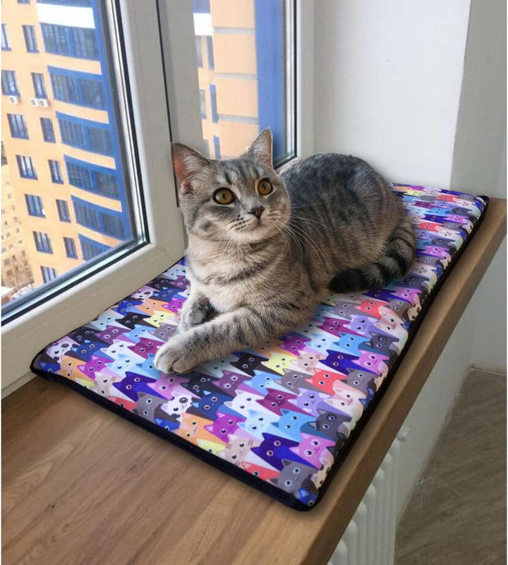 Arco Katzenkissen für die Fensterbank 25x55cm Bequemes Katzenbett mit wasserdichtem Codura-Bezug, el