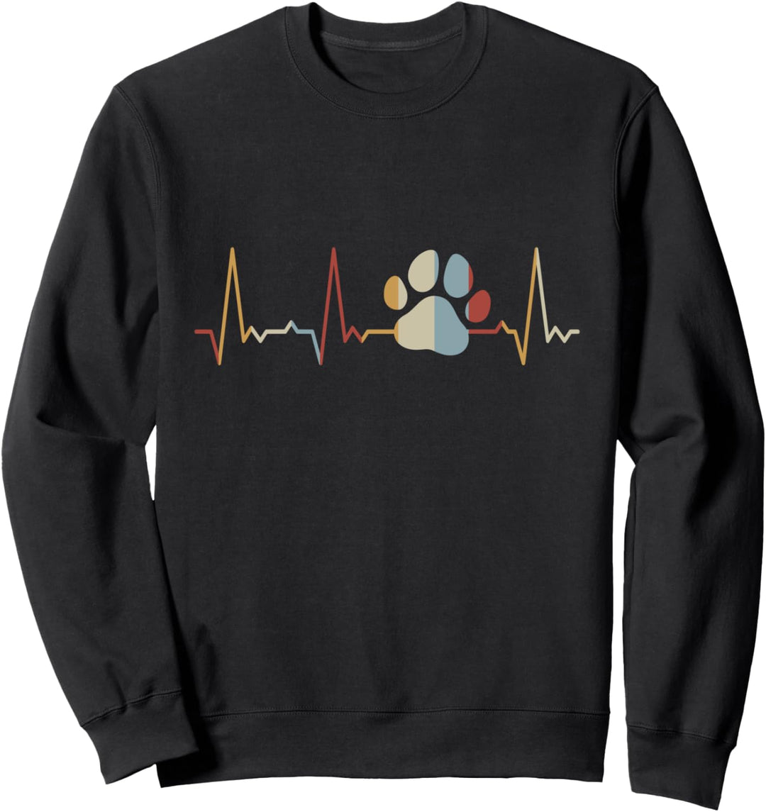 Herzschlag Hundepfote Sweatshirt