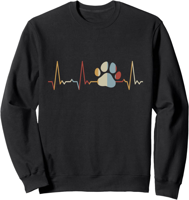 Herzschlag Hundepfote Sweatshirt