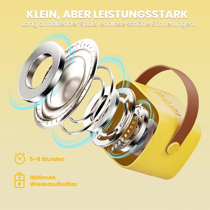 Karaoke Maschine Kinder mit 2 Mikrofonen: [Premiumversion] Mini Karaoke Maschine, Geschenk für Mädch