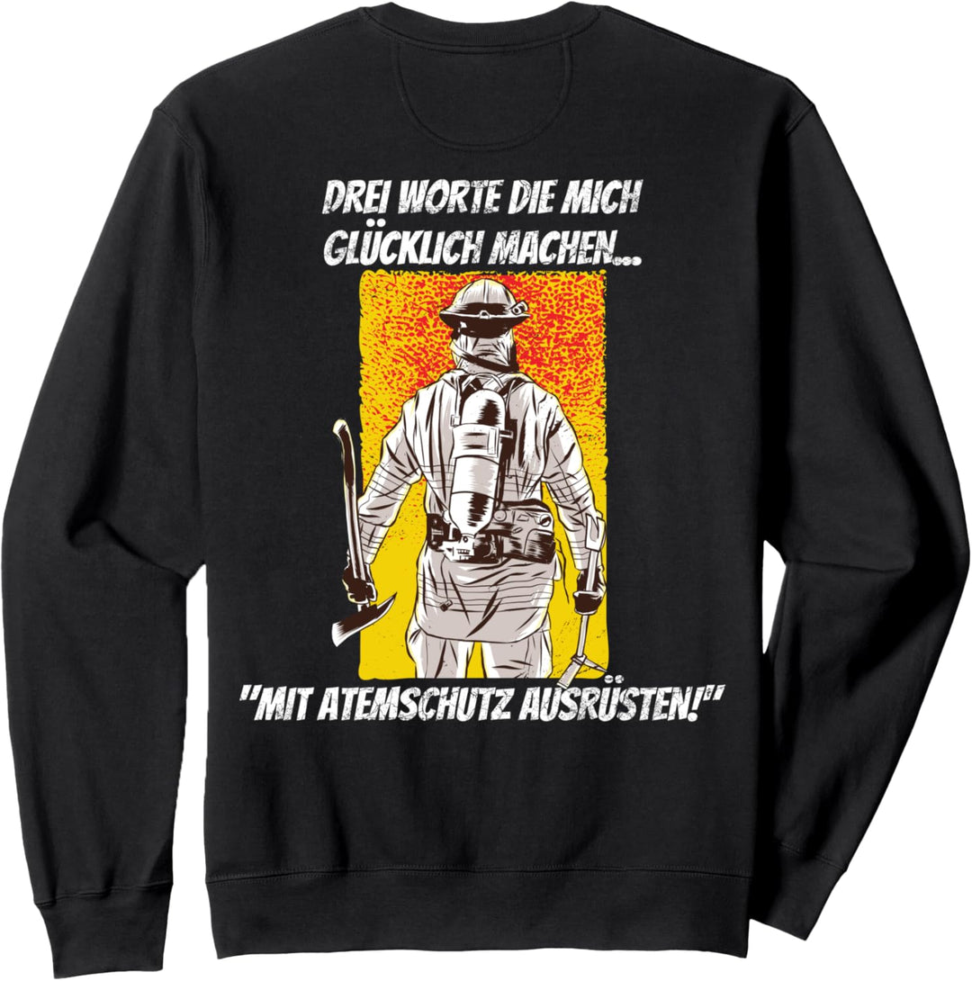 Atemschutz Feuerwehr Rückseite Feuerwehrmann Feuerwehrfrau Sweatshirt