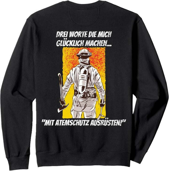 Atemschutz Feuerwehr Rückseite Feuerwehrmann Feuerwehrfrau Sweatshirt